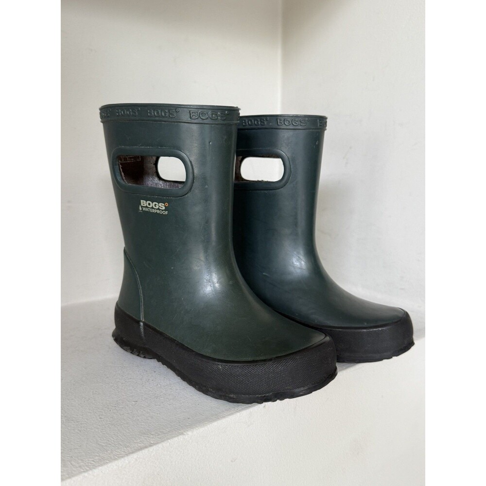 Bogs Skipper Solid Little Kids 9 Green Rainboots Quality Rugged Druable